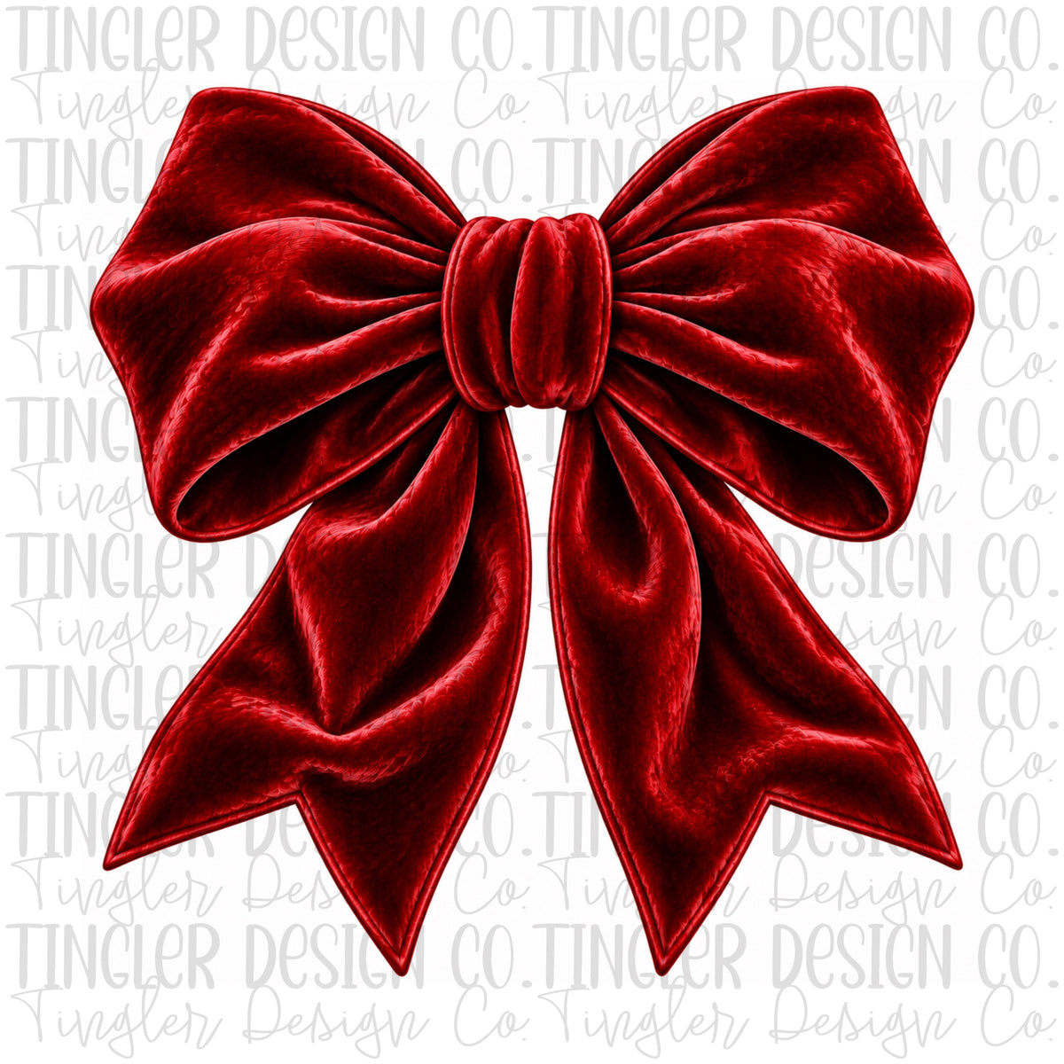 Red velvet bow