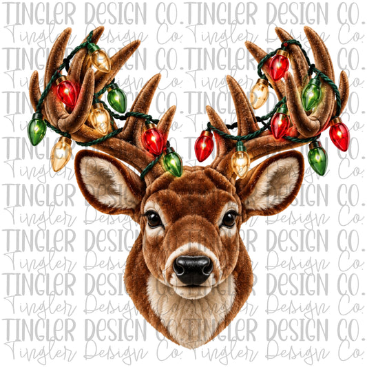Velvet deer with lights