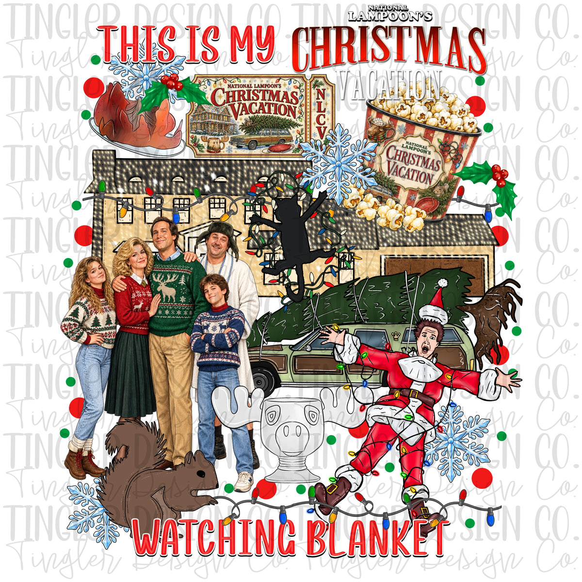 Christmas Vacation watching blanket