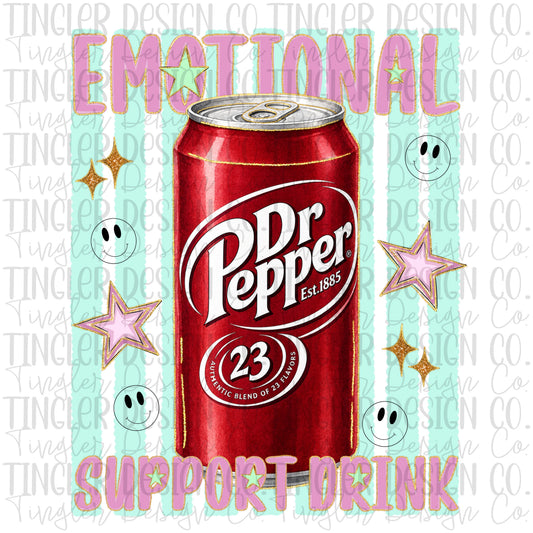 Emotional support drink Dr. Pepper