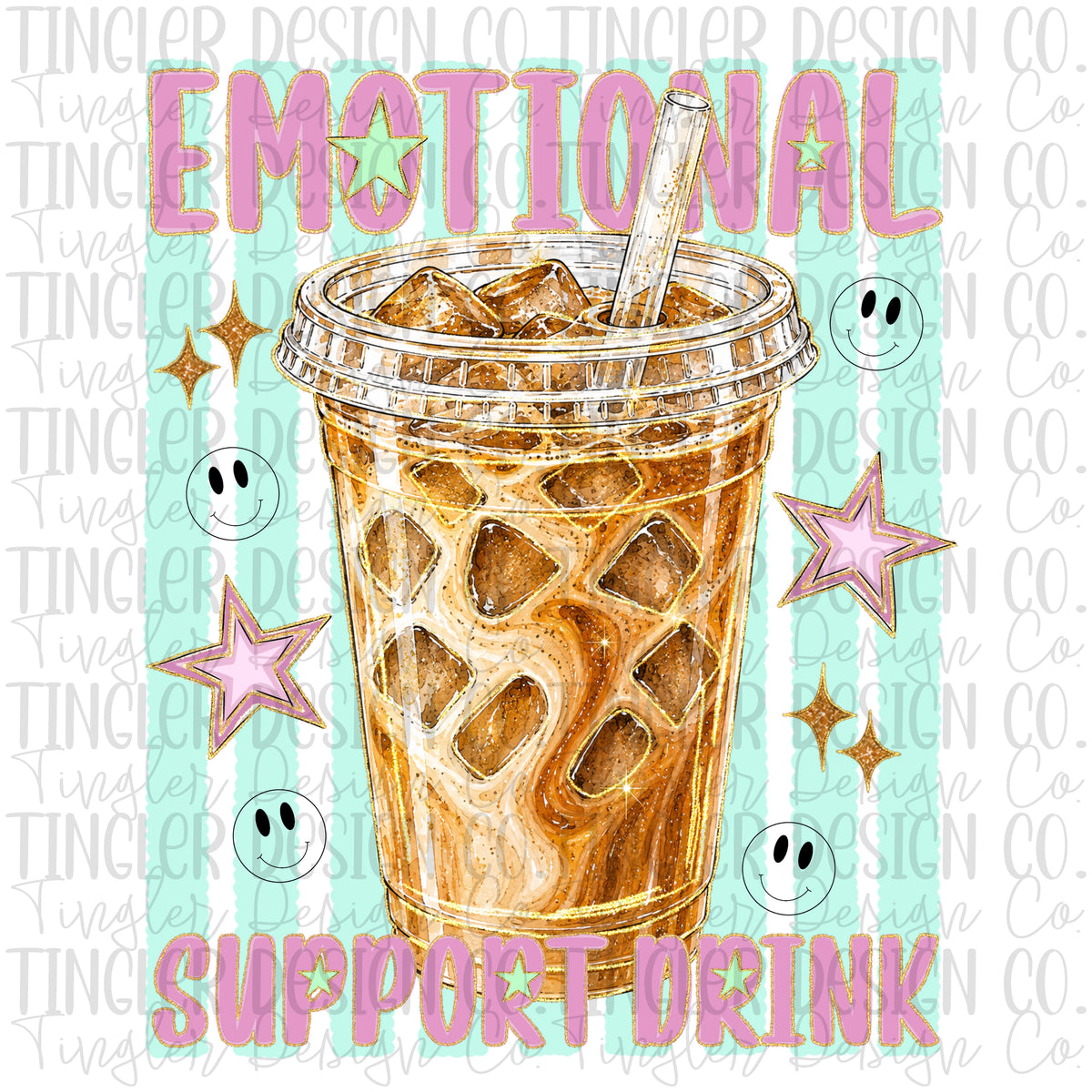 Emotional support drink iced coffee