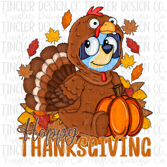 Thanksgiving- Blue dog